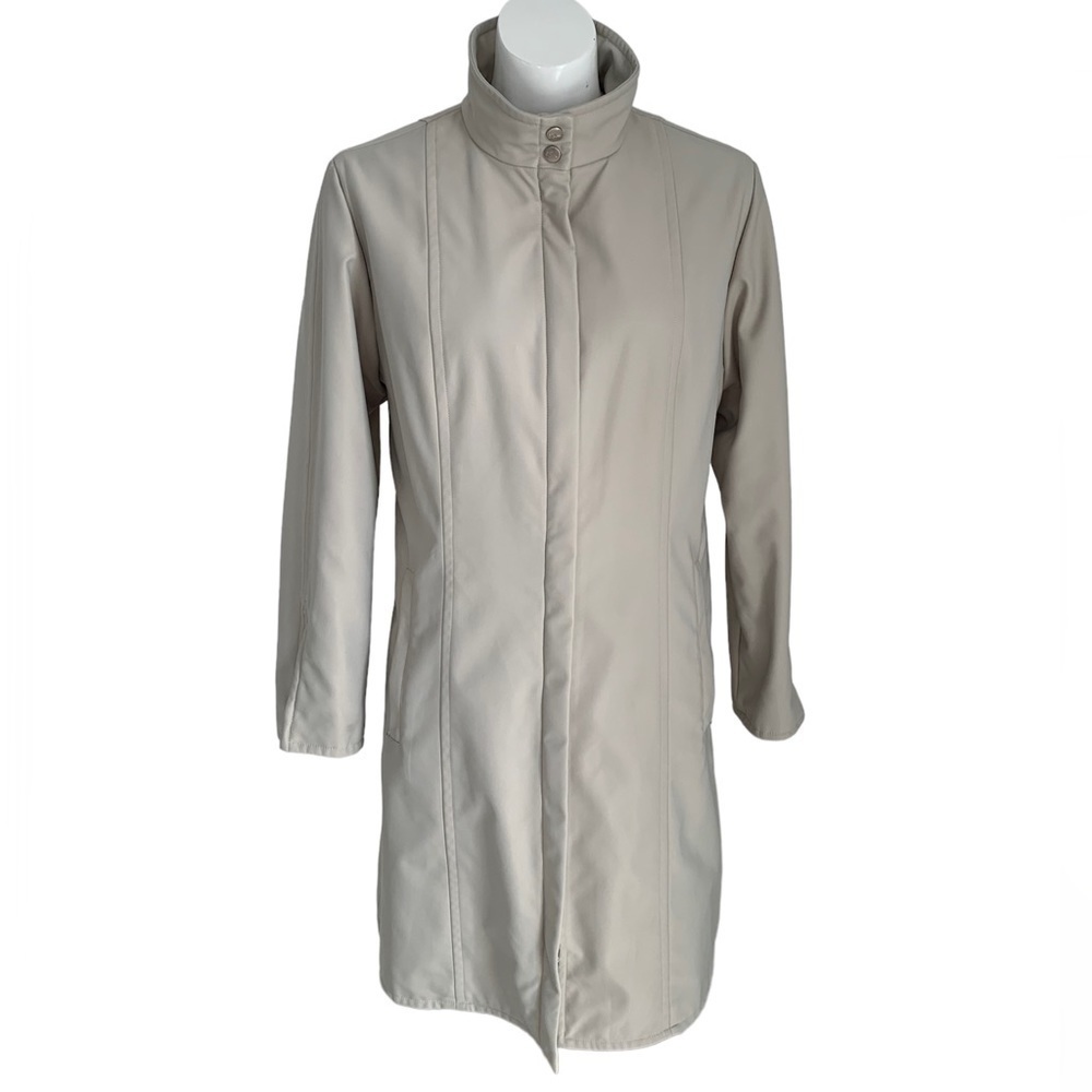 LACOSTE women’s Made in France Long Zip through Jacket Size EU 42( Medium)*